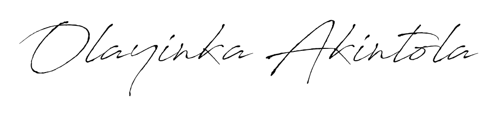 The Antro_Vectra handwriting style adds charm and authenticity to name Olayinka Akintola. A wonderful choice for personal thank-you notes. Olayinka Akintola signature style 6 images and pictures png