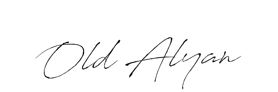 How to make Old Alyan signature? Antro_Vectra is a professional autograph style. Create handwritten signature for Old Alyan name. Old Alyan signature style 6 images and pictures png