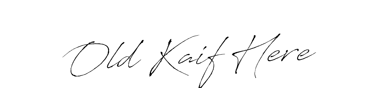 The best way (Antro_Vectra) to make a short signature is to pick only two or three words in your name. The name Old Kaif Here include a total of six letters. For converting this name. Old Kaif Here signature style 6 images and pictures png