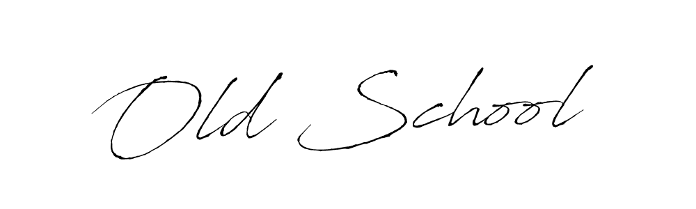 Use a signature maker to create a handwritten signature online. With this signature software, you can design (Antro_Vectra) your own signature for name Old School. Old School signature style 6 images and pictures png