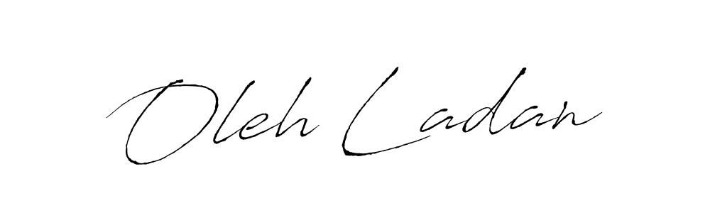 Make a beautiful signature design for name Oleh Ladan. With this signature (Antro_Vectra) style, you can create a handwritten signature for free. Oleh Ladan signature style 6 images and pictures png