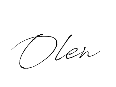 Make a beautiful signature design for name Olen. With this signature (Antro_Vectra) style, you can create a handwritten signature for free. Olen signature style 6 images and pictures png