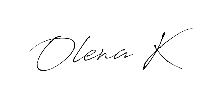 It looks lik you need a new signature style for name Olena K. Design unique handwritten (Antro_Vectra) signature with our free signature maker in just a few clicks. Olena K signature style 6 images and pictures png