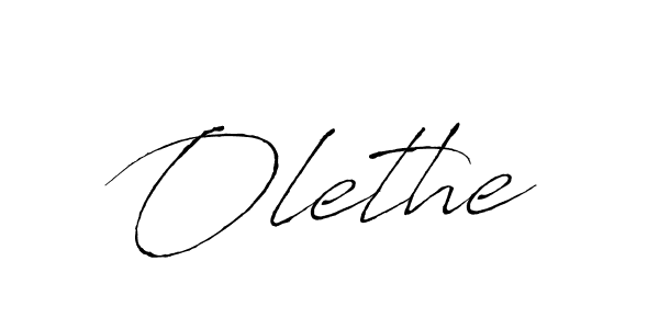 How to make Olethe name signature. Use Antro_Vectra style for creating short signs online. This is the latest handwritten sign. Olethe signature style 6 images and pictures png