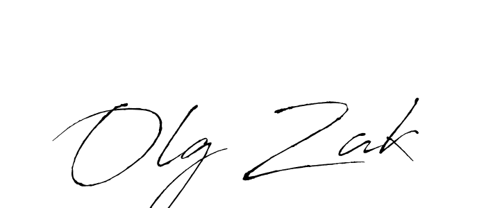 How to make Olg Zak signature? Antro_Vectra is a professional autograph style. Create handwritten signature for Olg Zak name. Olg Zak signature style 6 images and pictures png