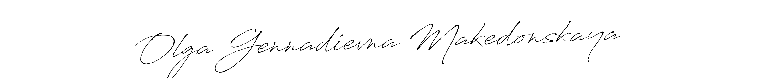 Antro_Vectra is a professional signature style that is perfect for those who want to add a touch of class to their signature. It is also a great choice for those who want to make their signature more unique. Get Olga Gennadievna Makedonskaya name to fancy signature for free. Olga Gennadievna Makedonskaya signature style 6 images and pictures png