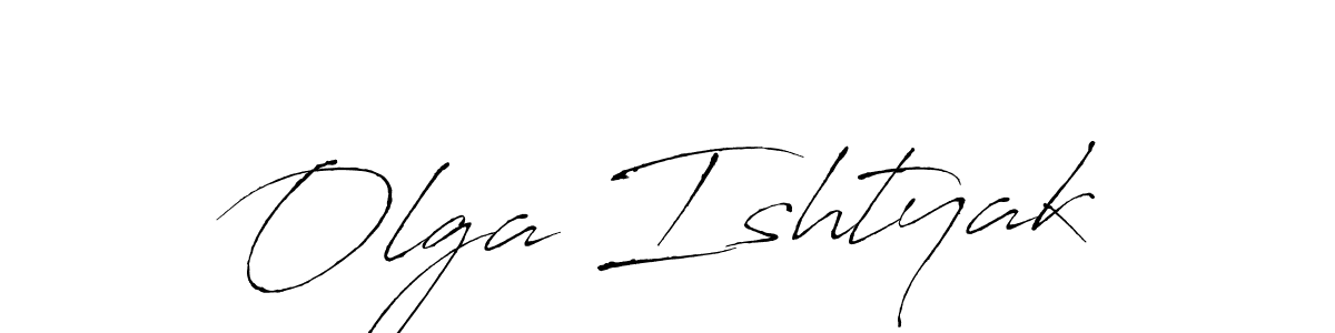 It looks lik you need a new signature style for name Olga Ishtyak. Design unique handwritten (Antro_Vectra) signature with our free signature maker in just a few clicks. Olga Ishtyak signature style 6 images and pictures png