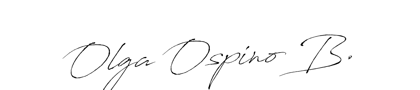 It looks lik you need a new signature style for name Olga Ospino B.. Design unique handwritten (Antro_Vectra) signature with our free signature maker in just a few clicks. Olga Ospino B. signature style 6 images and pictures png