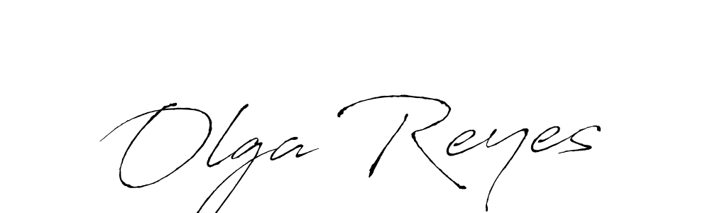 Design your own signature with our free online signature maker. With this signature software, you can create a handwritten (Antro_Vectra) signature for name Olga Reyes. Olga Reyes signature style 6 images and pictures png