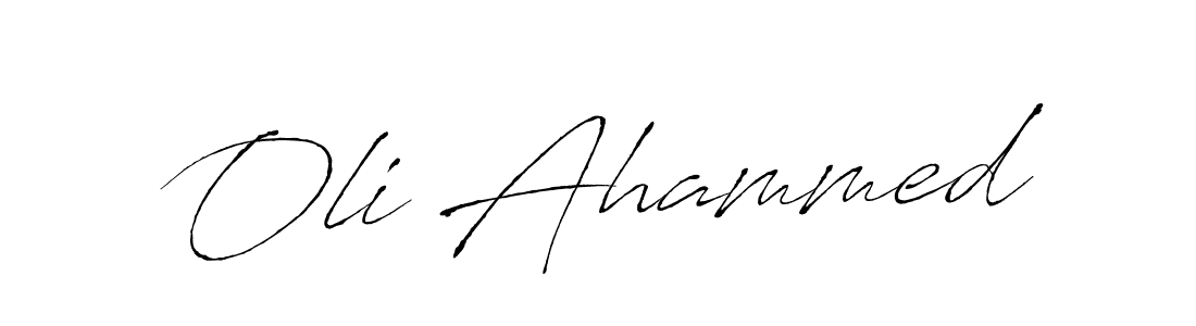 Make a beautiful signature design for name Oli Ahammed. With this signature (Antro_Vectra) style, you can create a handwritten signature for free. Oli Ahammed signature style 6 images and pictures png