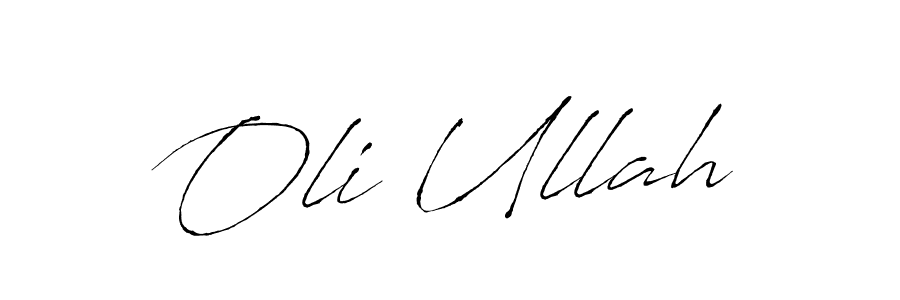 Create a beautiful signature design for name Oli Ullah. With this signature (Antro_Vectra) fonts, you can make a handwritten signature for free. Oli Ullah signature style 6 images and pictures png