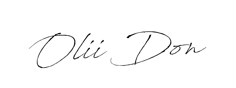 Make a beautiful signature design for name Olii Don. With this signature (Antro_Vectra) style, you can create a handwritten signature for free. Olii Don signature style 6 images and pictures png