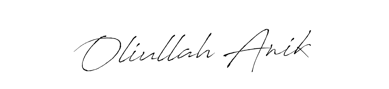 How to make Oliullah Anik signature? Antro_Vectra is a professional autograph style. Create handwritten signature for Oliullah Anik name. Oliullah Anik signature style 6 images and pictures png