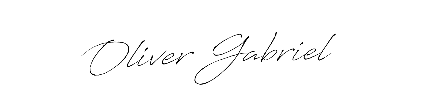 How to make Oliver Gabriel name signature. Use Antro_Vectra style for creating short signs online. This is the latest handwritten sign. Oliver Gabriel signature style 6 images and pictures png