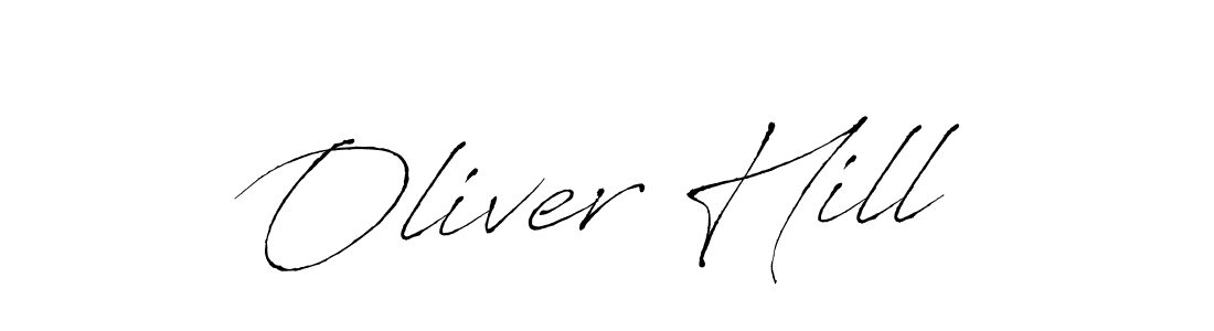 How to make Oliver Hill name signature. Use Antro_Vectra style for creating short signs online. This is the latest handwritten sign. Oliver Hill signature style 6 images and pictures png