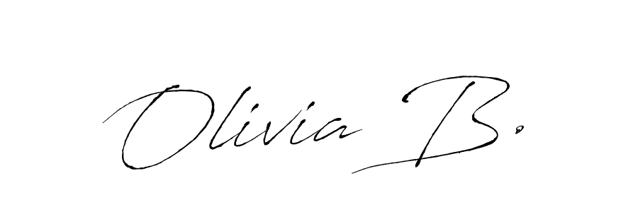 Make a beautiful signature design for name Olivia B.. With this signature (Antro_Vectra) style, you can create a handwritten signature for free. Olivia B. signature style 6 images and pictures png