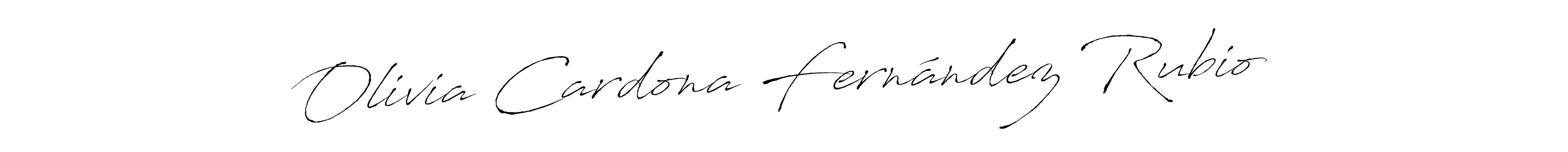 Make a beautiful signature design for name Olivia Cardona Fernández Rubio. With this signature (Antro_Vectra) style, you can create a handwritten signature for free. Olivia Cardona Fernández Rubio signature style 6 images and pictures png