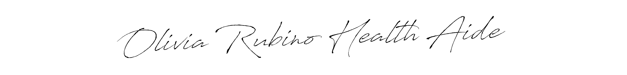 Similarly Antro_Vectra is the best handwritten signature design. Signature creator online .You can use it as an online autograph creator for name Olivia Rubino Health Aide. Olivia Rubino Health Aide signature style 6 images and pictures png