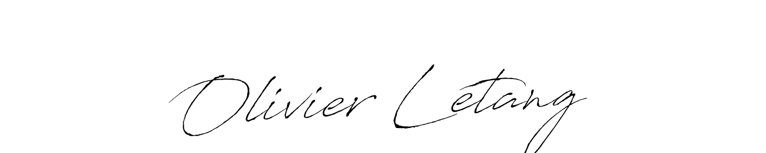 You should practise on your own different ways (Antro_Vectra) to write your name (Olivier Létang) in signature. don't let someone else do it for you. Olivier Létang signature style 6 images and pictures png