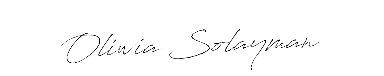 How to make Oliwia Solayman name signature. Use Antro_Vectra style for creating short signs online. This is the latest handwritten sign. Oliwia Solayman signature style 6 images and pictures png