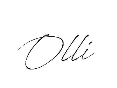 Create a beautiful signature design for name Olli. With this signature (Antro_Vectra) fonts, you can make a handwritten signature for free. Olli signature style 6 images and pictures png