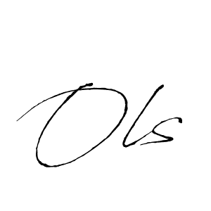 Design your own signature with our free online signature maker. With this signature software, you can create a handwritten (Antro_Vectra) signature for name Ols. Ols signature style 6 images and pictures png