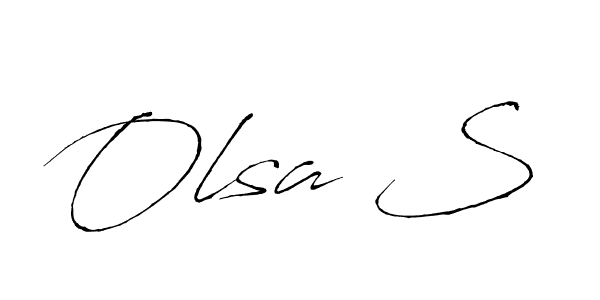 Create a beautiful signature design for name Olsa S. With this signature (Antro_Vectra) fonts, you can make a handwritten signature for free. Olsa S signature style 6 images and pictures png