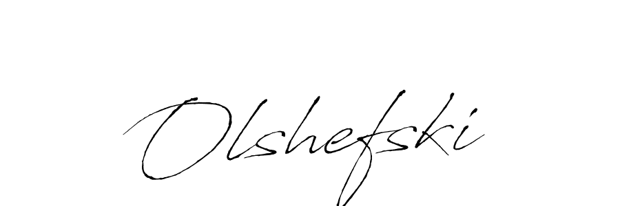 Design your own signature with our free online signature maker. With this signature software, you can create a handwritten (Antro_Vectra) signature for name Olshefski. Olshefski signature style 6 images and pictures png