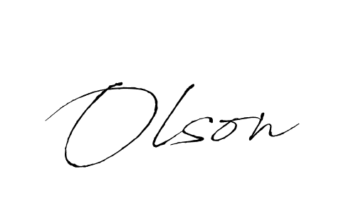Design your own signature with our free online signature maker. With this signature software, you can create a handwritten (Antro_Vectra) signature for name Olson. Olson signature style 6 images and pictures png