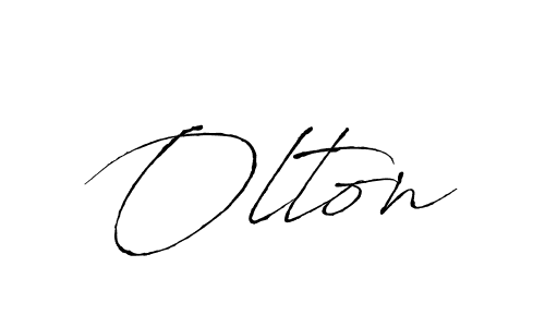 Use a signature maker to create a handwritten signature online. With this signature software, you can design (Antro_Vectra) your own signature for name Olton. Olton signature style 6 images and pictures png
