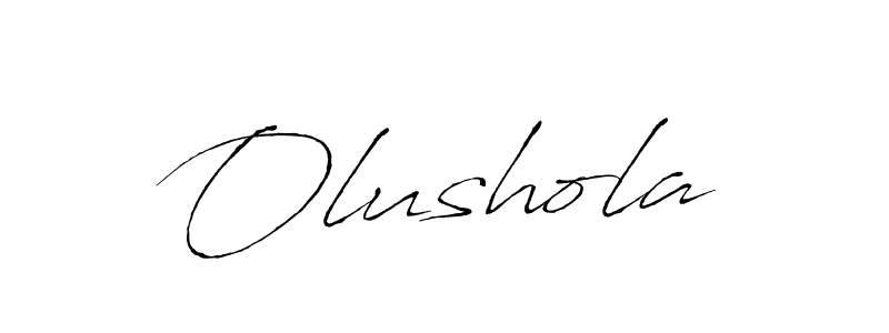 Design your own signature with our free online signature maker. With this signature software, you can create a handwritten (Antro_Vectra) signature for name Olushola. Olushola signature style 6 images and pictures png