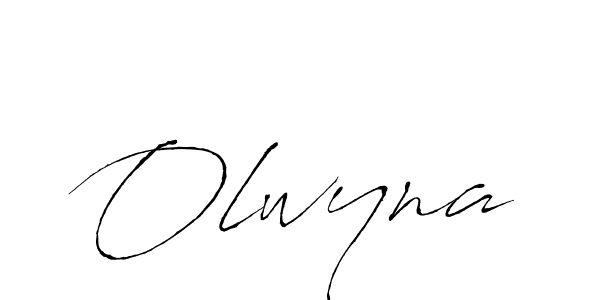 Olwyna stylish signature style. Best Handwritten Sign (Antro_Vectra) for my name. Handwritten Signature Collection Ideas for my name Olwyna. Olwyna signature style 6 images and pictures png