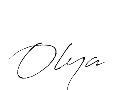 Design your own signature with our free online signature maker. With this signature software, you can create a handwritten (Antro_Vectra) signature for name Olya. Olya signature style 6 images and pictures png