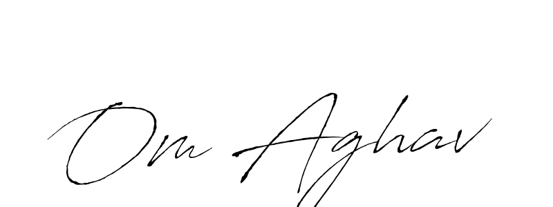 Design your own signature with our free online signature maker. With this signature software, you can create a handwritten (Antro_Vectra) signature for name Om Aghav. Om Aghav signature style 6 images and pictures png