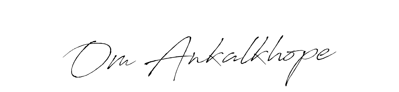 Design your own signature with our free online signature maker. With this signature software, you can create a handwritten (Antro_Vectra) signature for name Om Ankalkhope. Om Ankalkhope signature style 6 images and pictures png