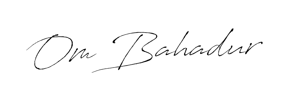 How to make Om Bahadur signature? Antro_Vectra is a professional autograph style. Create handwritten signature for Om Bahadur name. Om Bahadur signature style 6 images and pictures png