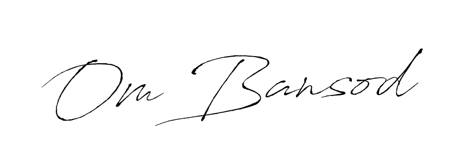 Also we have Om Bansod name is the best signature style. Create professional handwritten signature collection using Antro_Vectra autograph style. Om Bansod signature style 6 images and pictures png