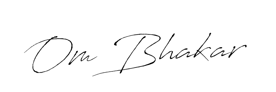 Also we have Om Bhakar name is the best signature style. Create professional handwritten signature collection using Antro_Vectra autograph style. Om Bhakar signature style 6 images and pictures png