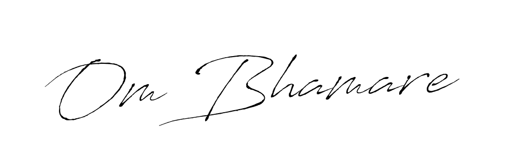 How to make Om Bhamare name signature. Use Antro_Vectra style for creating short signs online. This is the latest handwritten sign. Om Bhamare signature style 6 images and pictures png