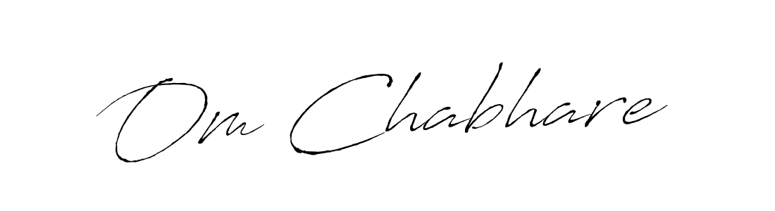 Om Chabhare stylish signature style. Best Handwritten Sign (Antro_Vectra) for my name. Handwritten Signature Collection Ideas for my name Om Chabhare. Om Chabhare signature style 6 images and pictures png