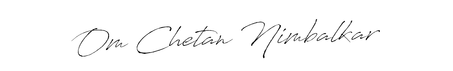 Create a beautiful signature design for name Om Chetan Nimbalkar. With this signature (Antro_Vectra) fonts, you can make a handwritten signature for free. Om Chetan Nimbalkar signature style 6 images and pictures png