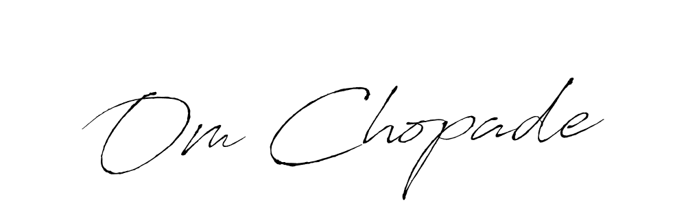 Antro_Vectra is a professional signature style that is perfect for those who want to add a touch of class to their signature. It is also a great choice for those who want to make their signature more unique. Get Om Chopade name to fancy signature for free. Om Chopade signature style 6 images and pictures png