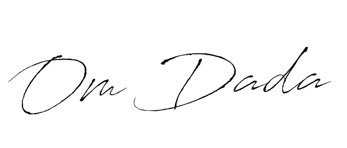 Use a signature maker to create a handwritten signature online. With this signature software, you can design (Antro_Vectra) your own signature for name Om Dada. Om Dada signature style 6 images and pictures png