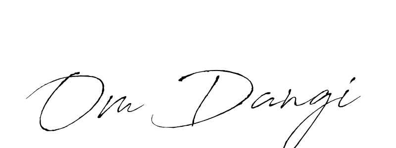 How to make Om Dangi name signature. Use Antro_Vectra style for creating short signs online. This is the latest handwritten sign. Om Dangi signature style 6 images and pictures png