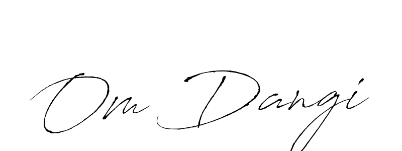 How to make Om Dangi name signature. Use Antro_Vectra style for creating short signs online. This is the latest handwritten sign. Om Dangi signature style 6 images and pictures png