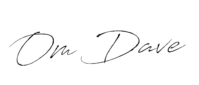 Design your own signature with our free online signature maker. With this signature software, you can create a handwritten (Antro_Vectra) signature for name Om Dave. Om Dave signature style 6 images and pictures png