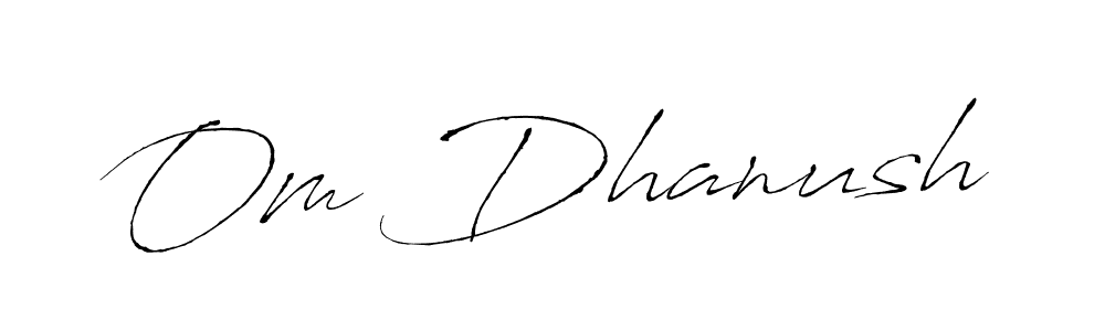 Om Dhanush stylish signature style. Best Handwritten Sign (Antro_Vectra) for my name. Handwritten Signature Collection Ideas for my name Om Dhanush. Om Dhanush signature style 6 images and pictures png