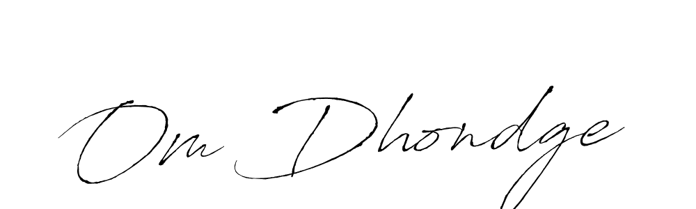 Also You can easily find your signature by using the search form. We will create Om Dhondge name handwritten signature images for you free of cost using Antro_Vectra sign style. Om Dhondge signature style 6 images and pictures png