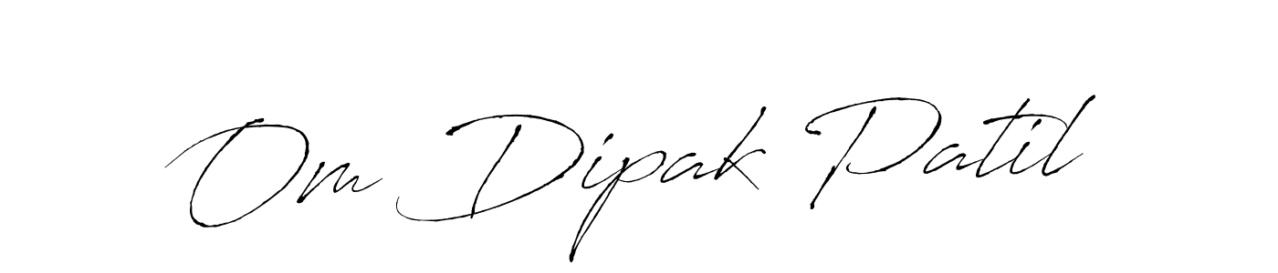 How to make Om Dipak Patil signature? Antro_Vectra is a professional autograph style. Create handwritten signature for Om Dipak Patil name. Om Dipak Patil signature style 6 images and pictures png