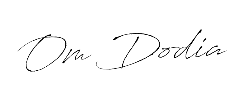 Design your own signature with our free online signature maker. With this signature software, you can create a handwritten (Antro_Vectra) signature for name Om Dodia. Om Dodia signature style 6 images and pictures png